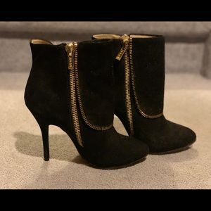 Heeled Black Booties